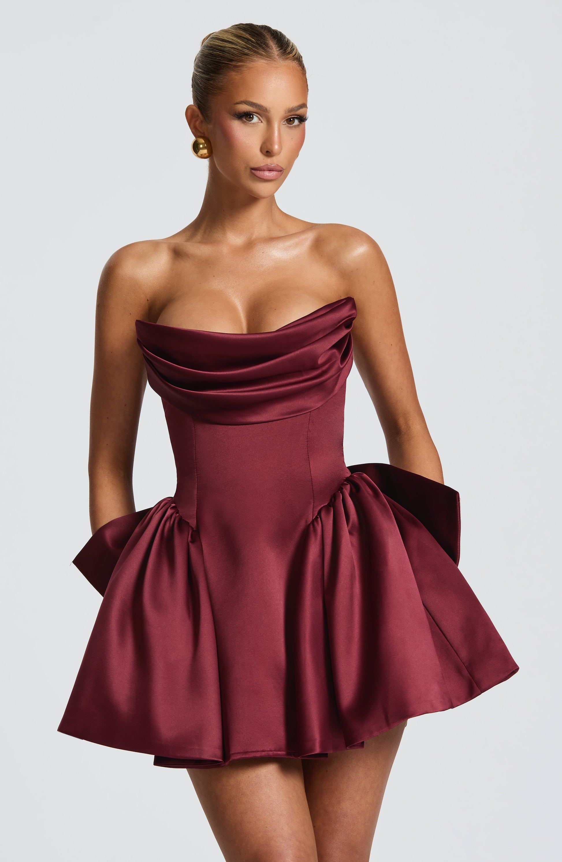 Trinity Mini Dress Cherry Lacquer