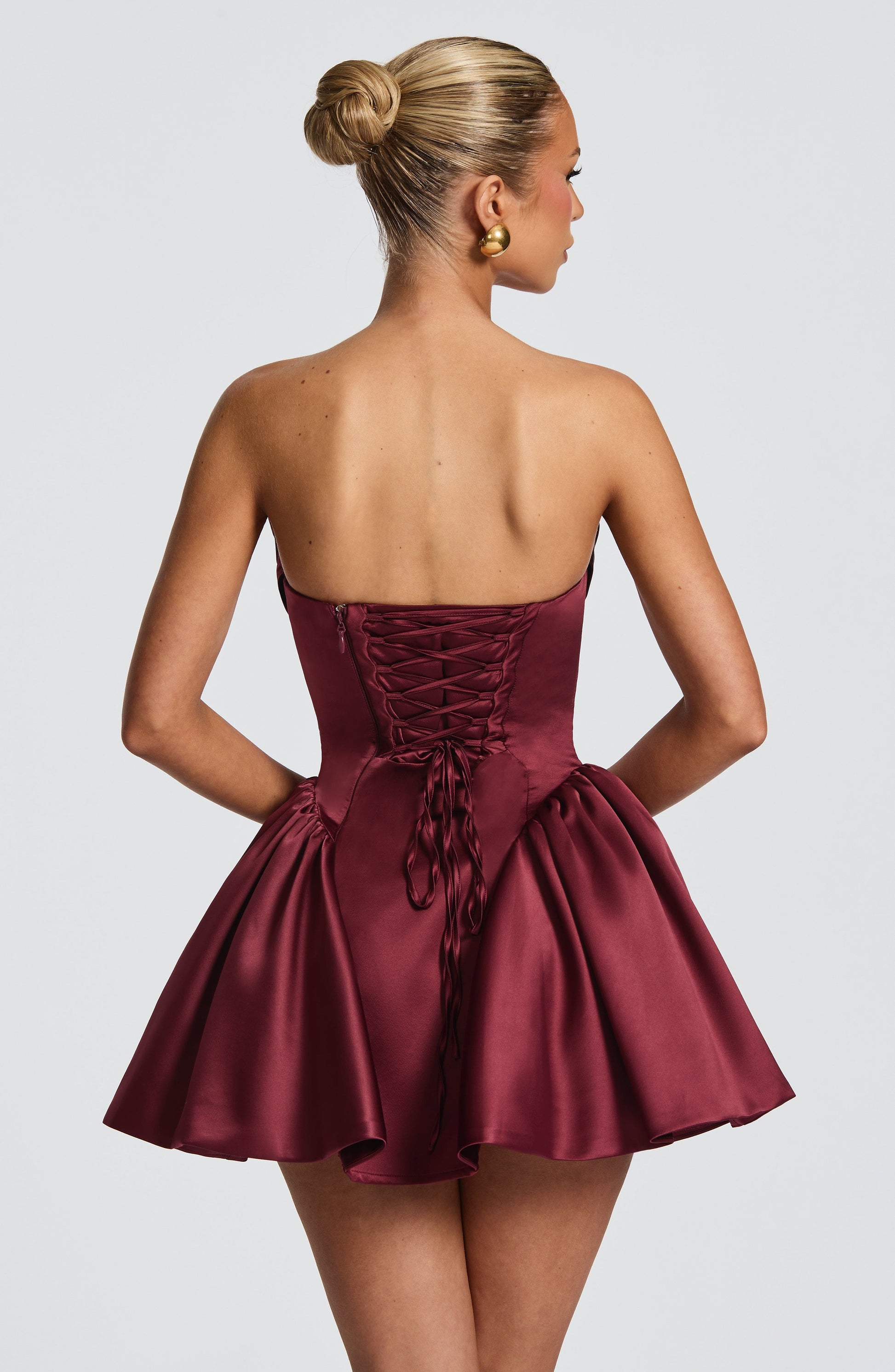 Trinity Mini Dress Cherry Lacquer