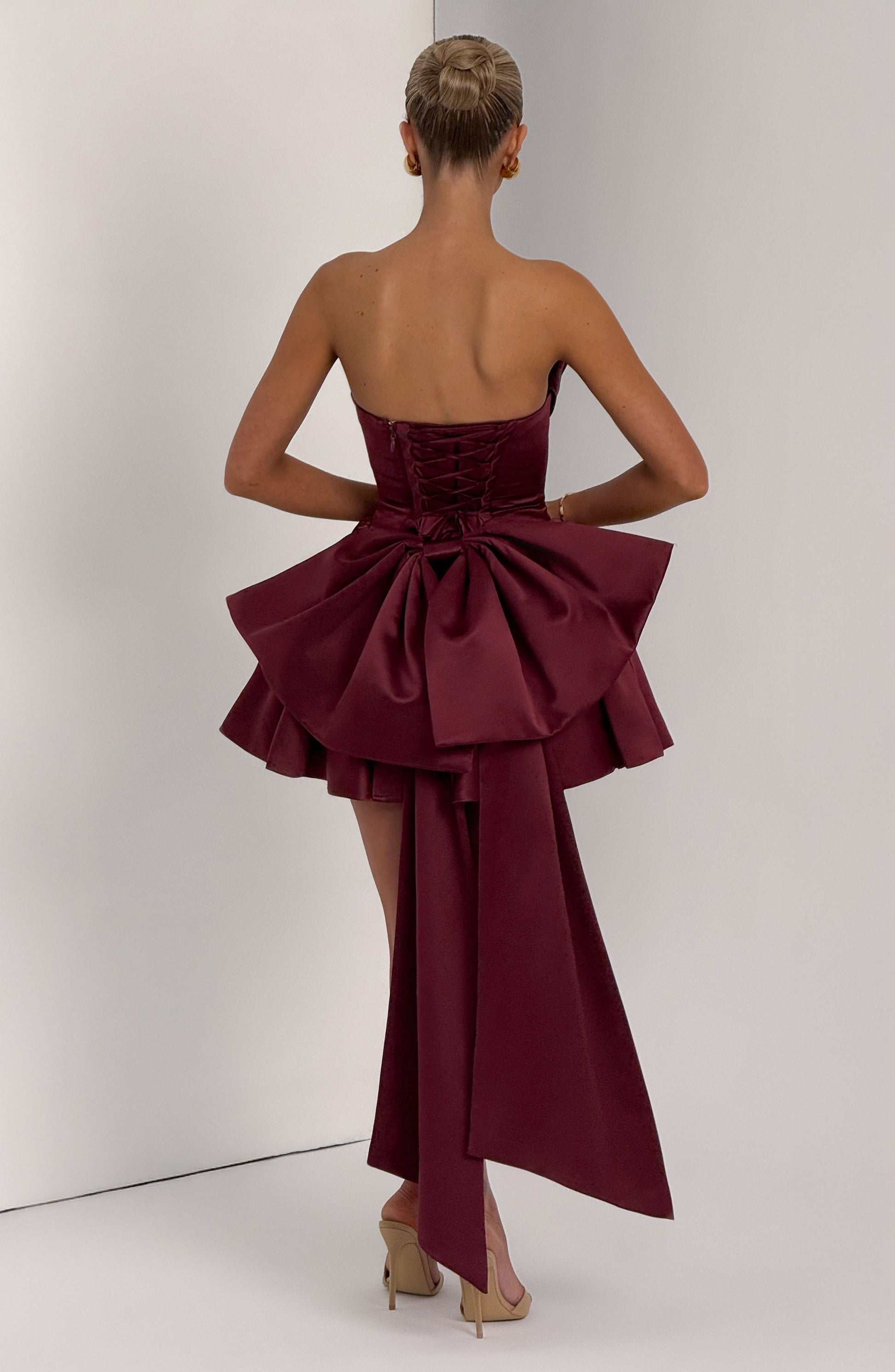 Trinity Mini Dress Cherry Lacquer