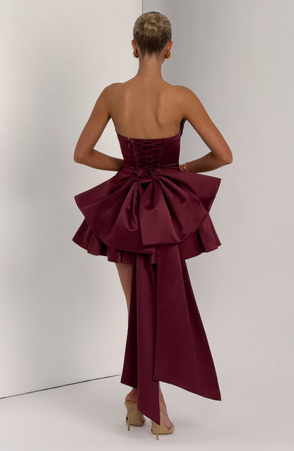 Trinity Mini Dress Cherry Lacquer