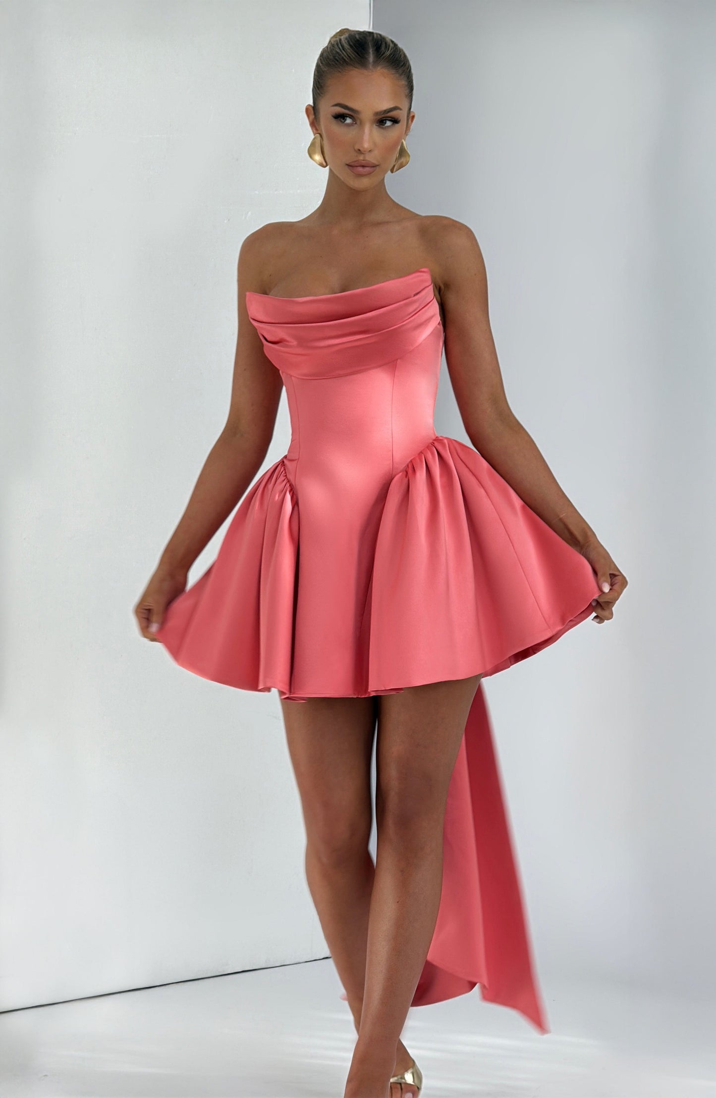 Trinity Mini Dress Coral Pink