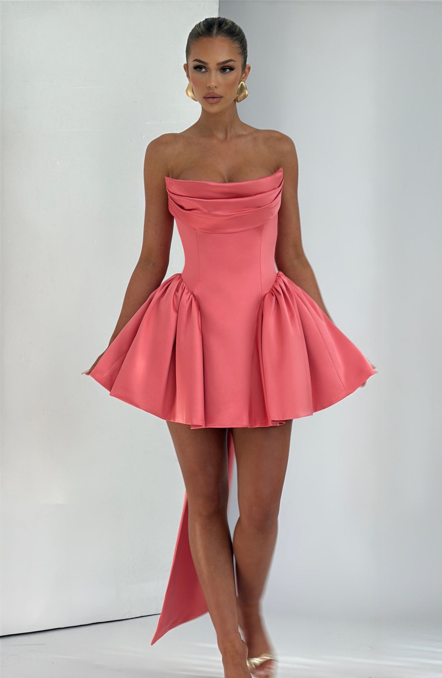 Trinity Mini Dress Coral Pink