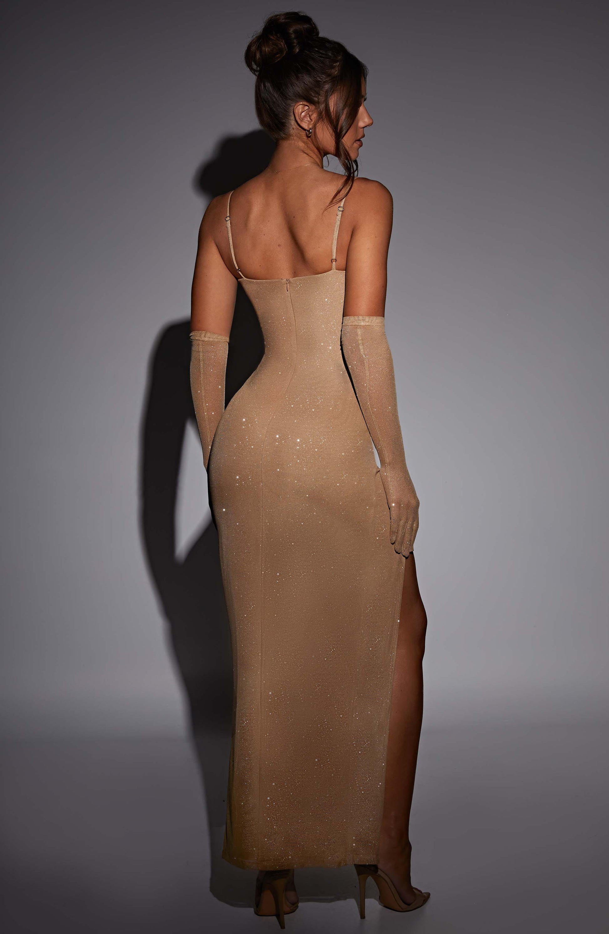 Trixie Maxi Dress Gold Sparkle
