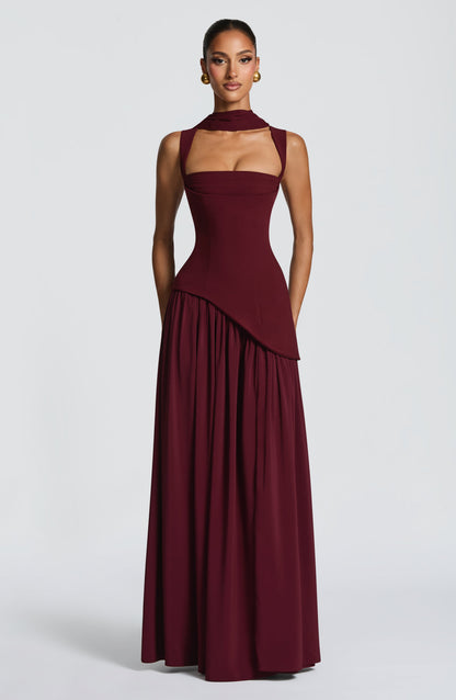 Tullulah Maxi Dress Cherry Lacquer