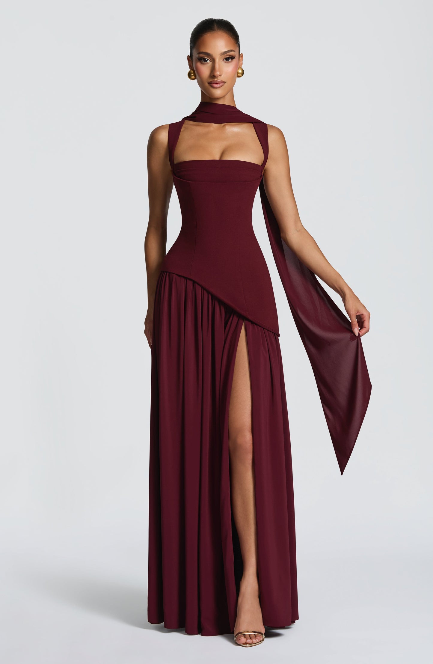 Tullulah Maxi Dress Cherry Lacquer
