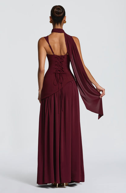 Tullulah Maxi Dress Cherry Lacquer