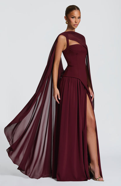 Tullulah Maxi Dress Cherry Lacquer