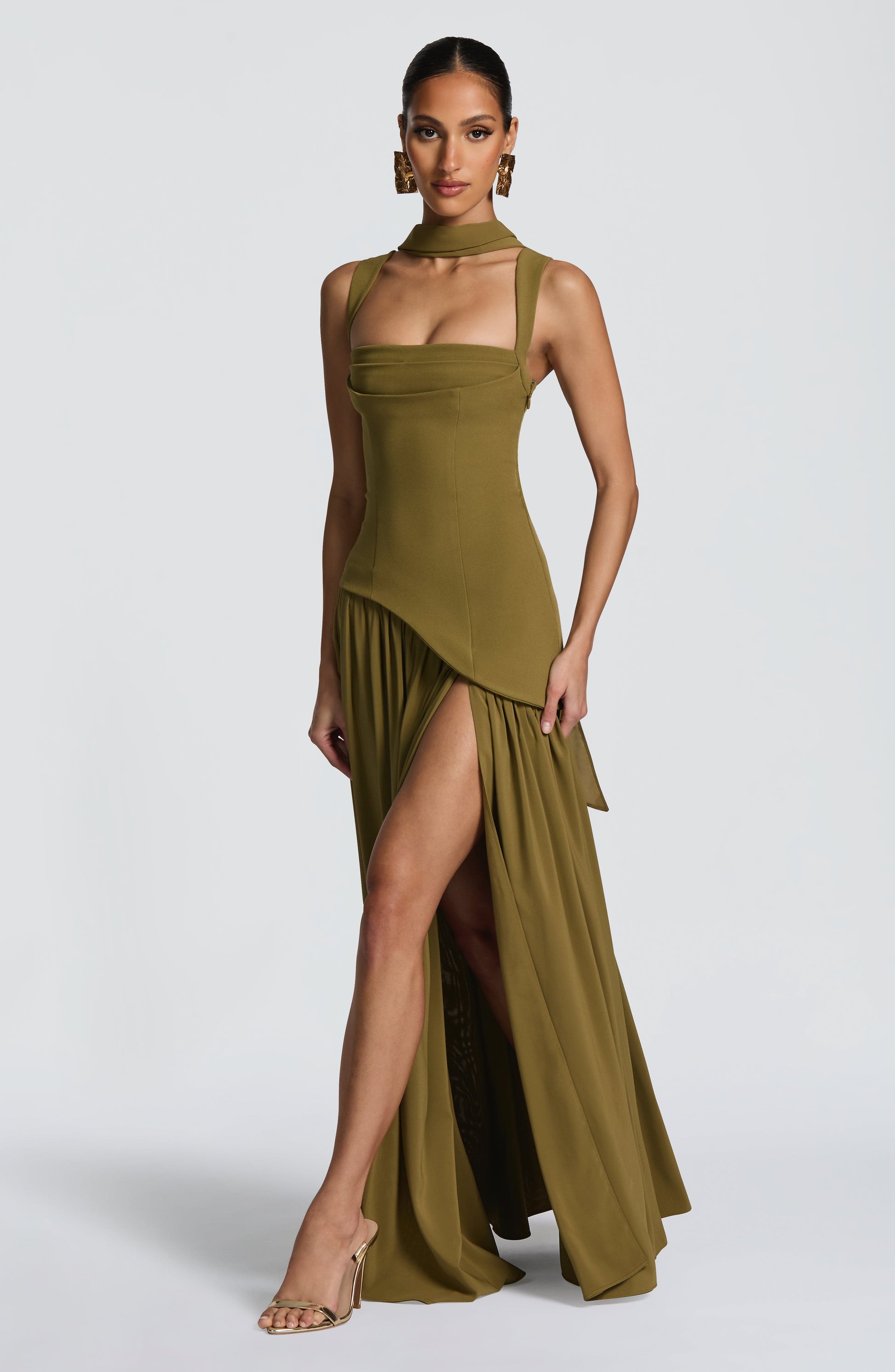 Tullulah Maxi Dress Deep Olive