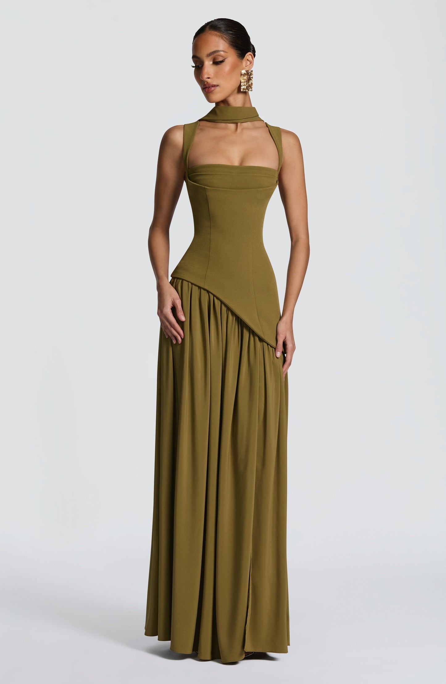 Tullulah Maxi Dress Deep Olive