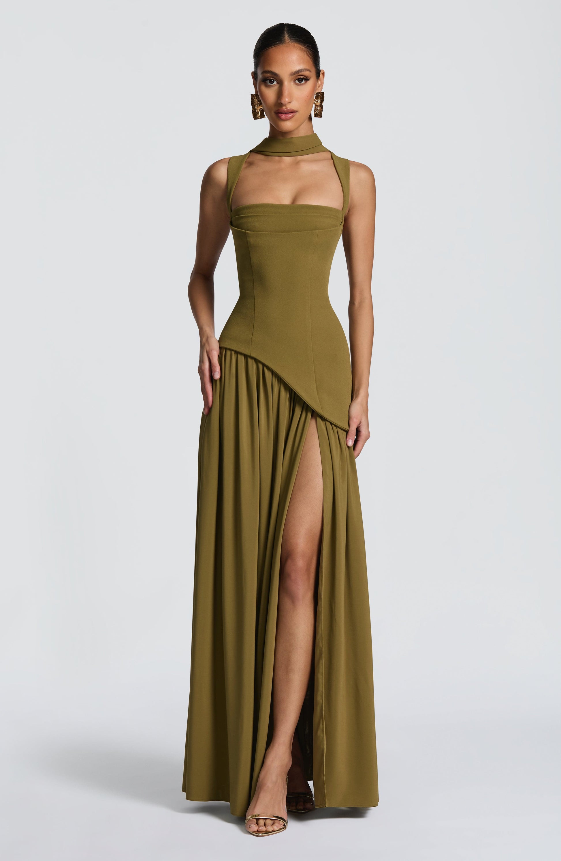 Tullulah Maxi Dress Deep Olive