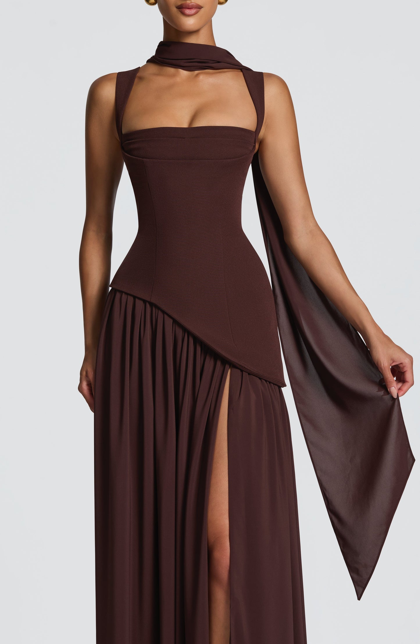 Tullulah Maxi Dress Plum Brown