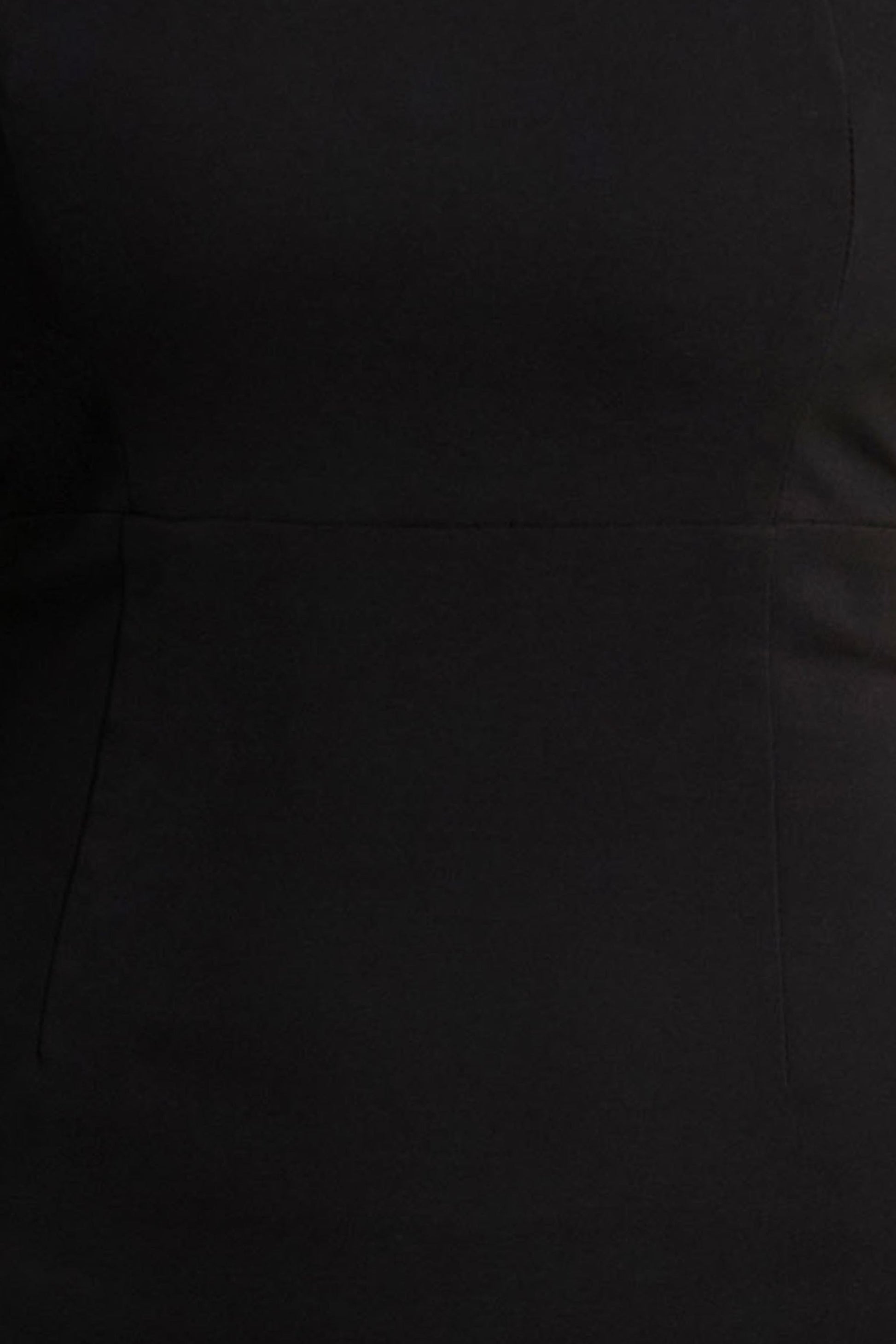 Retreat | Black Square-Neck Maxi Dress With Satin Puff-Sleeves