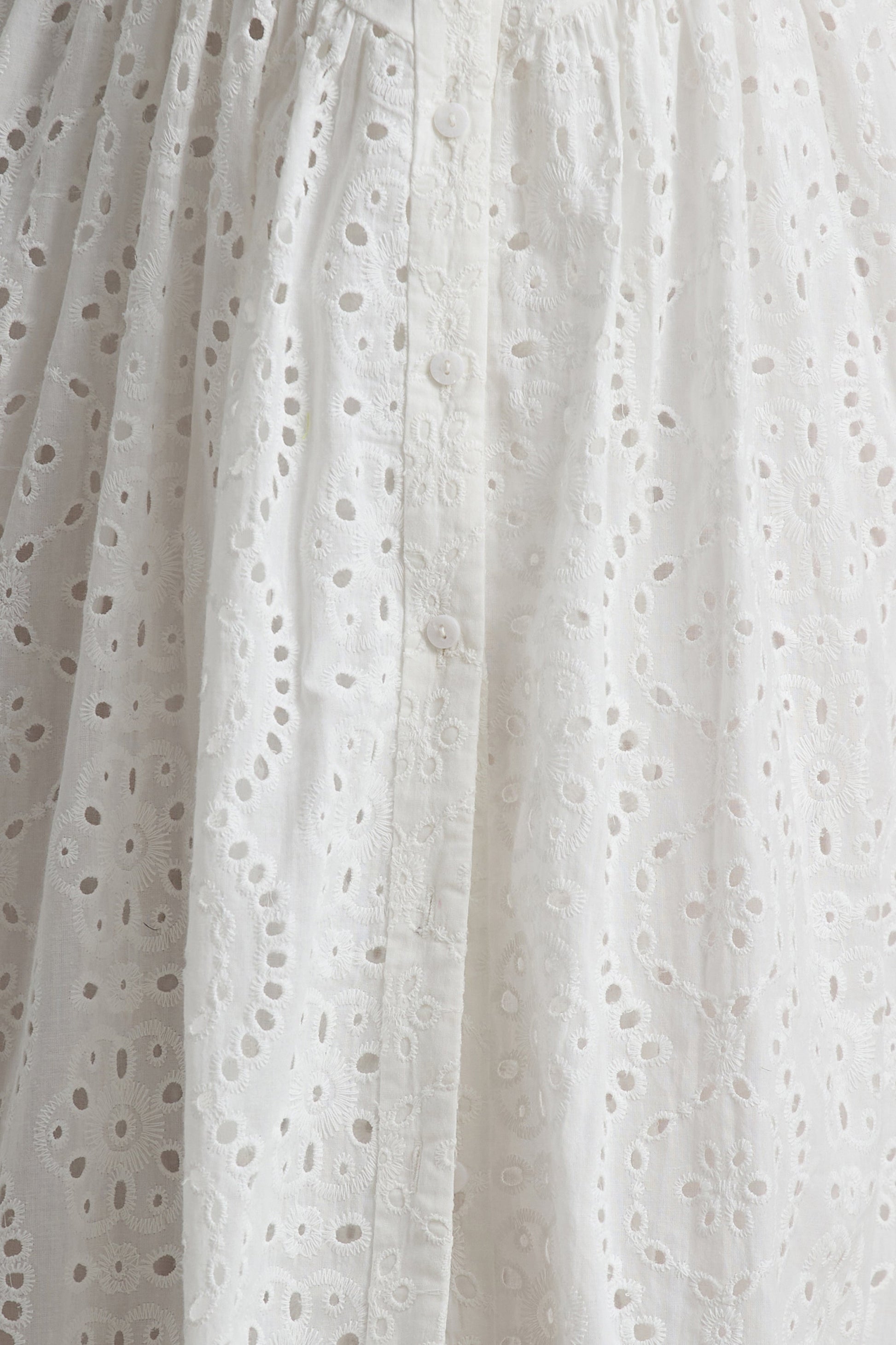 Jezebel | White Lace Plunge-Neck Collared Midi Dress