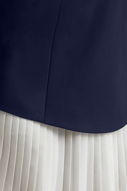 Lysette | Navy Sweetheart Long-Sleeve Stretch Mini Dress