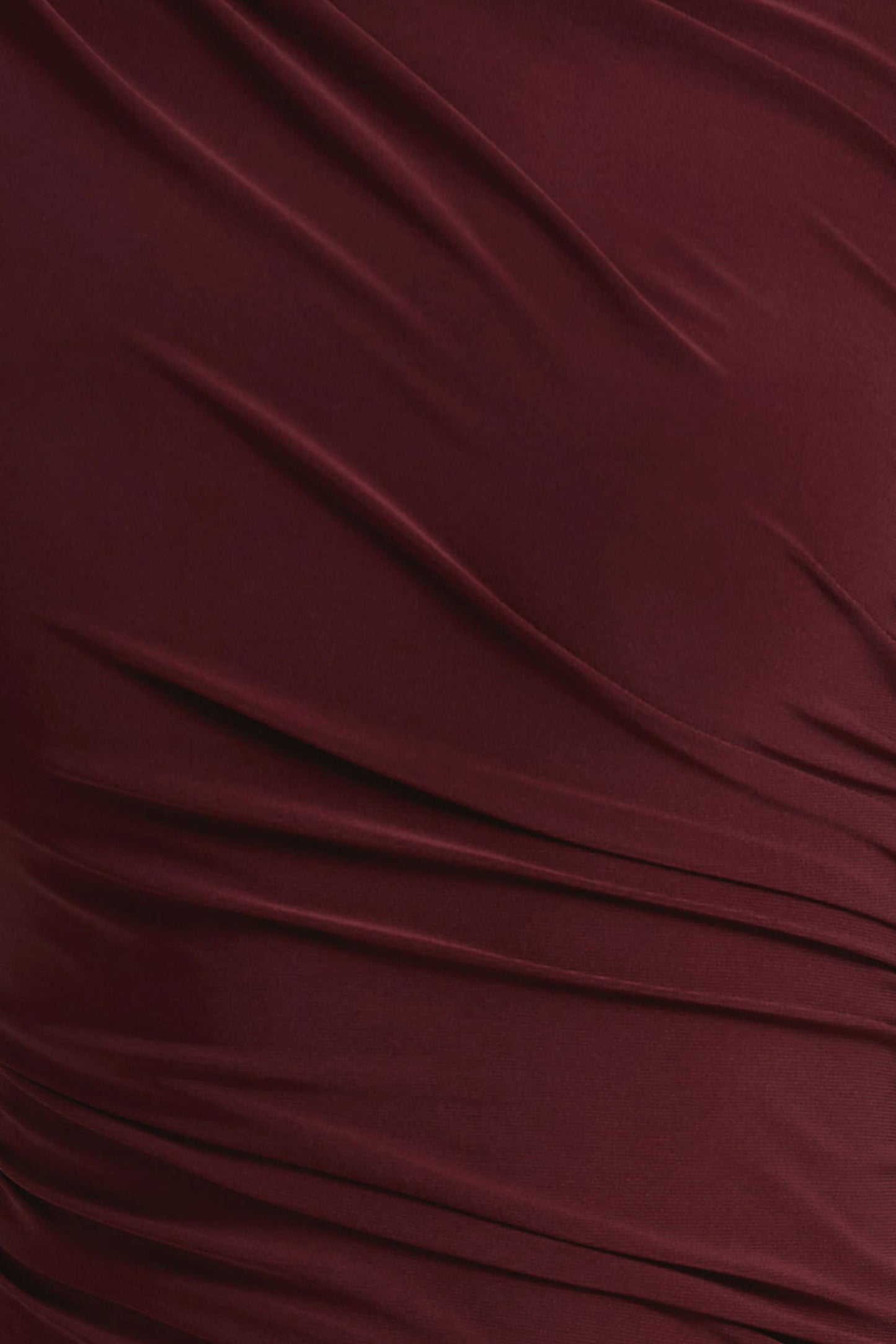 Hespera | Port High-Neck Long-Sleeve Gathered Maxi Dress