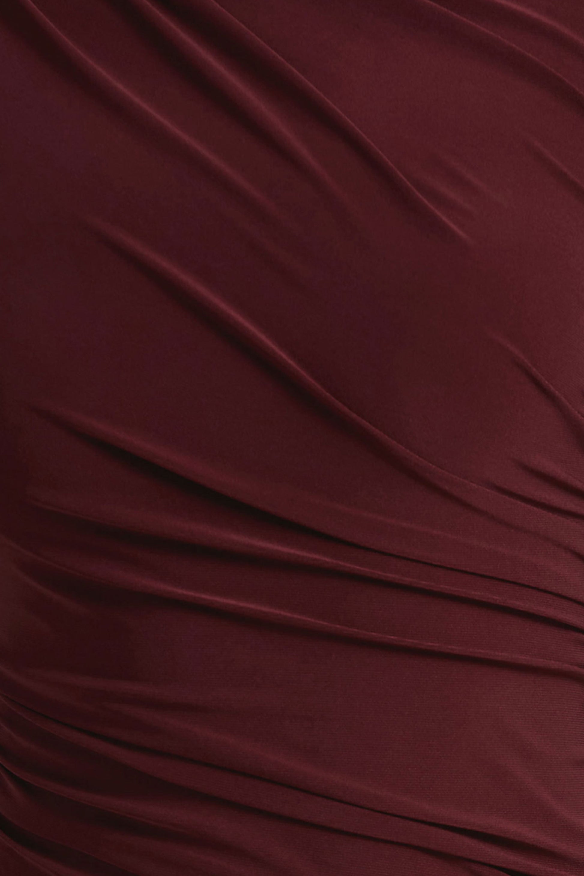 Hespera | Port High-Neck Long-Sleeve Gathered Maxi Dress