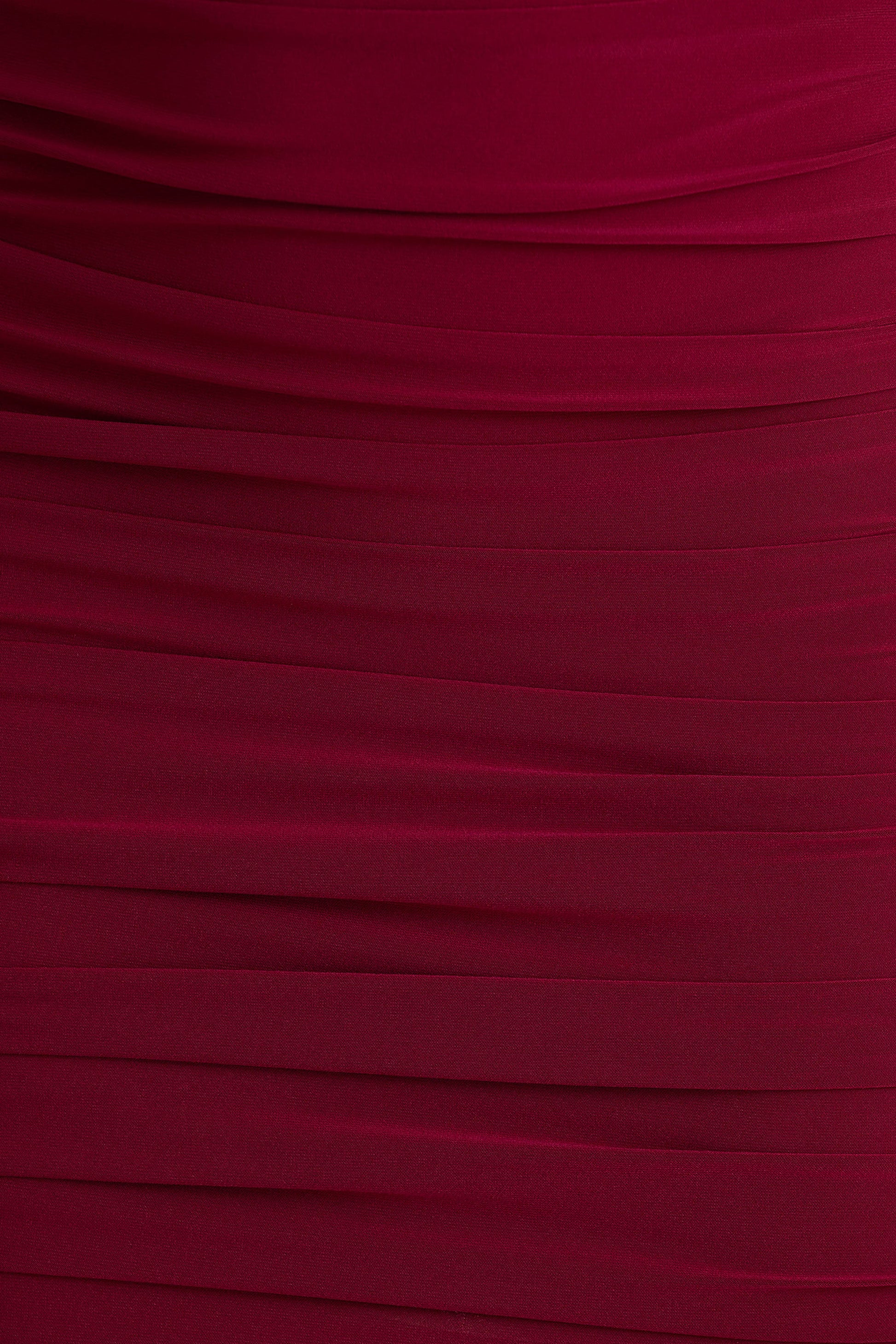 Missy | Burgundy Mini Dress With Cape-Sleeve And Ruched Detailing