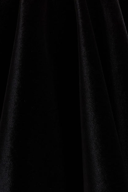 Mirage | Black Velvet Halter-Neck Mini Dress With Skater-Skirt