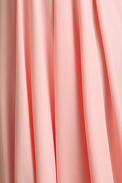 Parina | Pink Strappy Volume-Hem Midi Dress