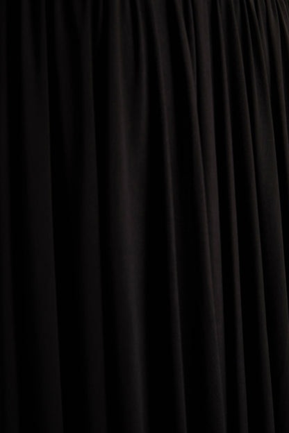 Verity | Black Cowl-Neck Maxi Dress With Sheer-Skirt