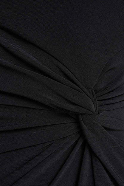 Romi | Black One Shoulder Twist Design Maxi Dress
