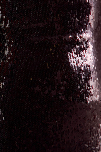 Lenor | Burgundy Plunge-Neck Maxi Dress