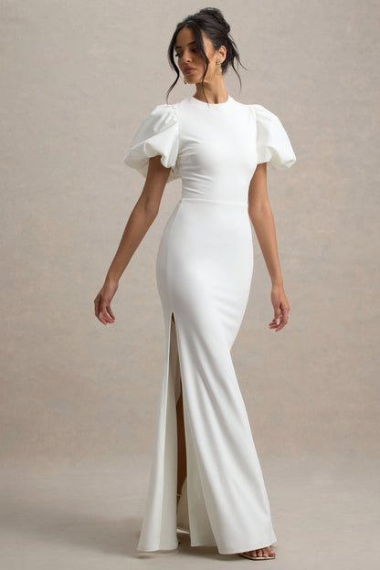 Love Letters | White Puff-Sleeve Maxi Dress