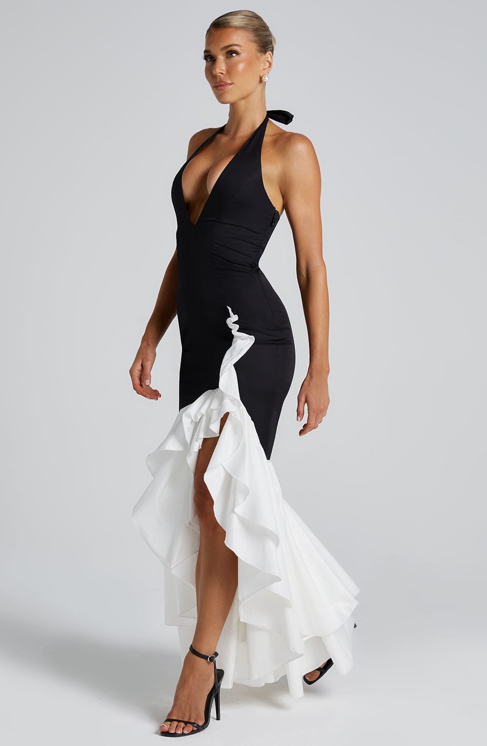 Veronique Maxi Dress Black/White