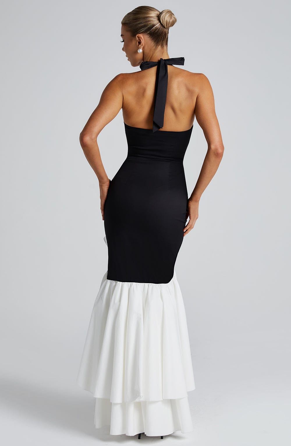 Veronique Maxi Dress Black/White