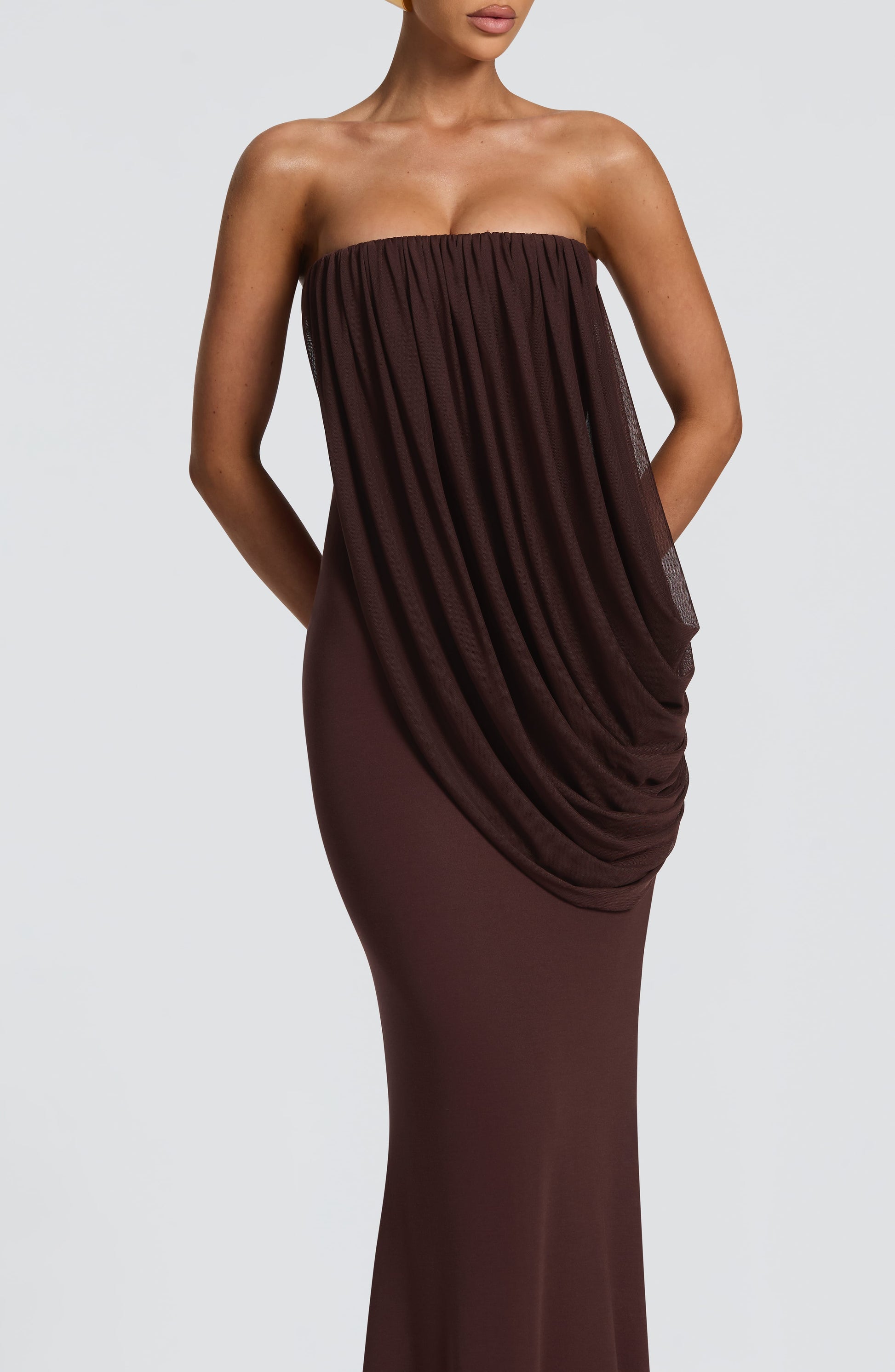 Vienna Maxi Dress Plum Brown