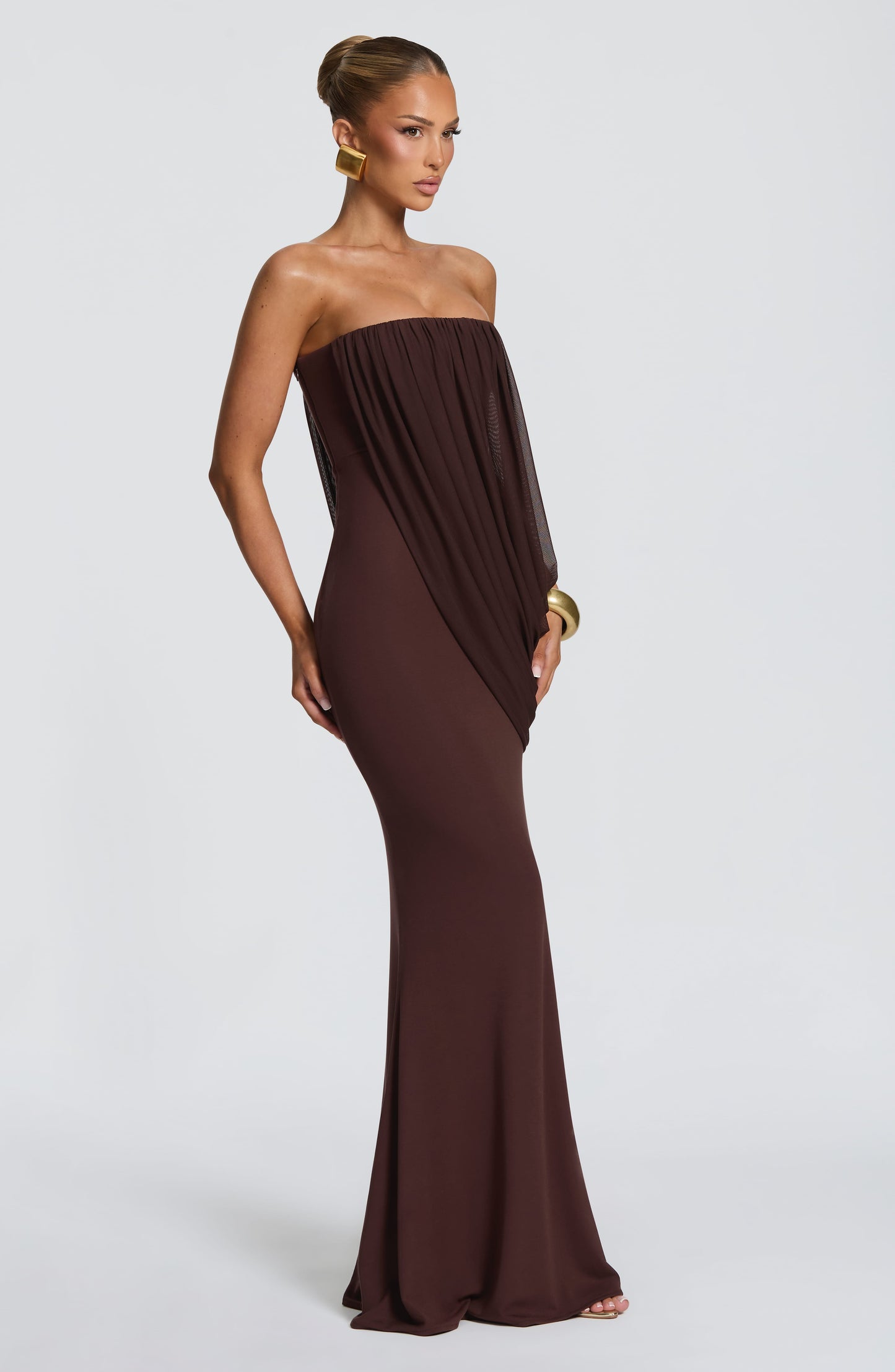 Vienna Maxi Dress Plum Brown