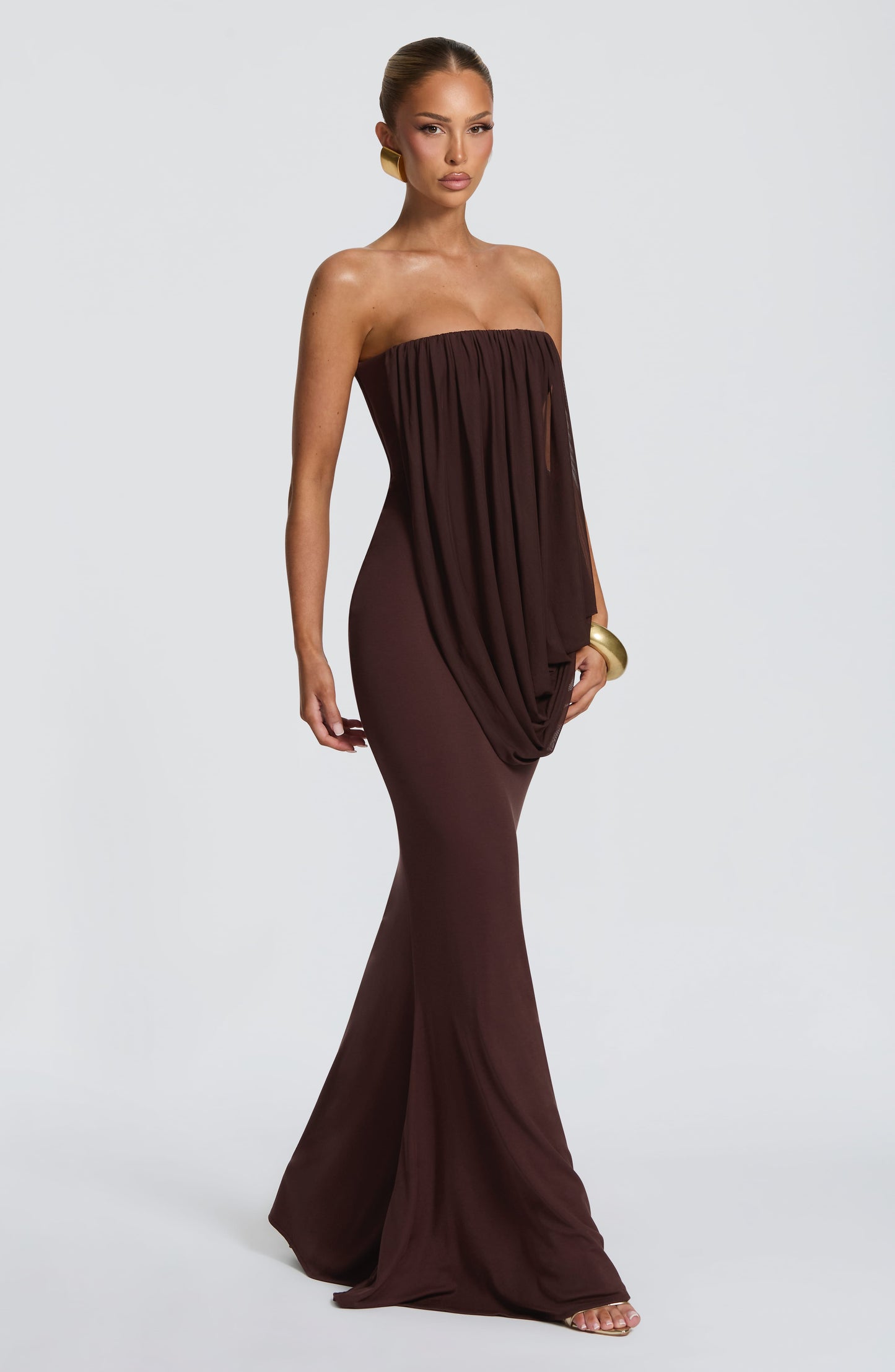 Vienna Maxi Dress Plum Brown