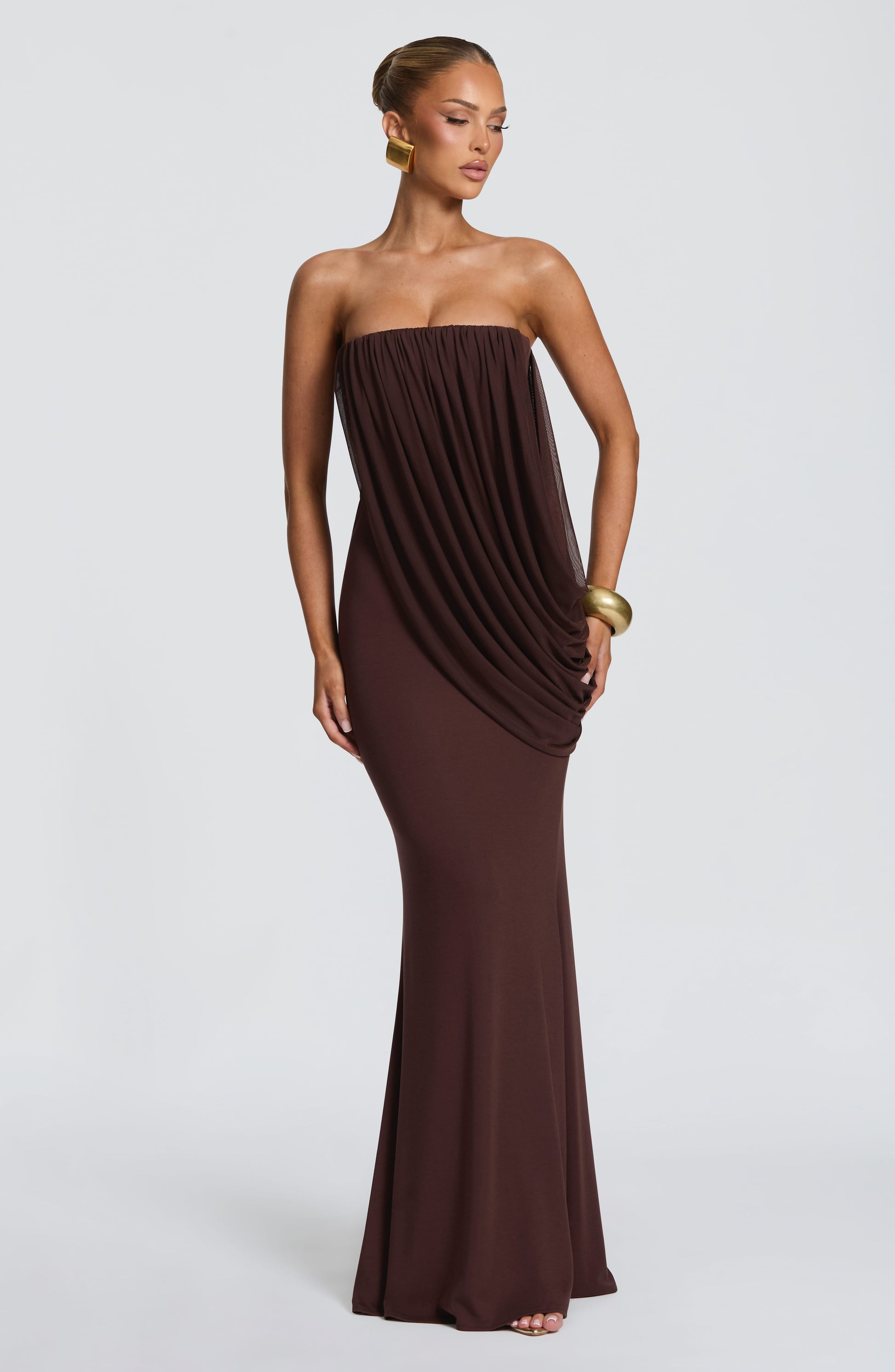 Vienna Maxi Dress Plum Brown