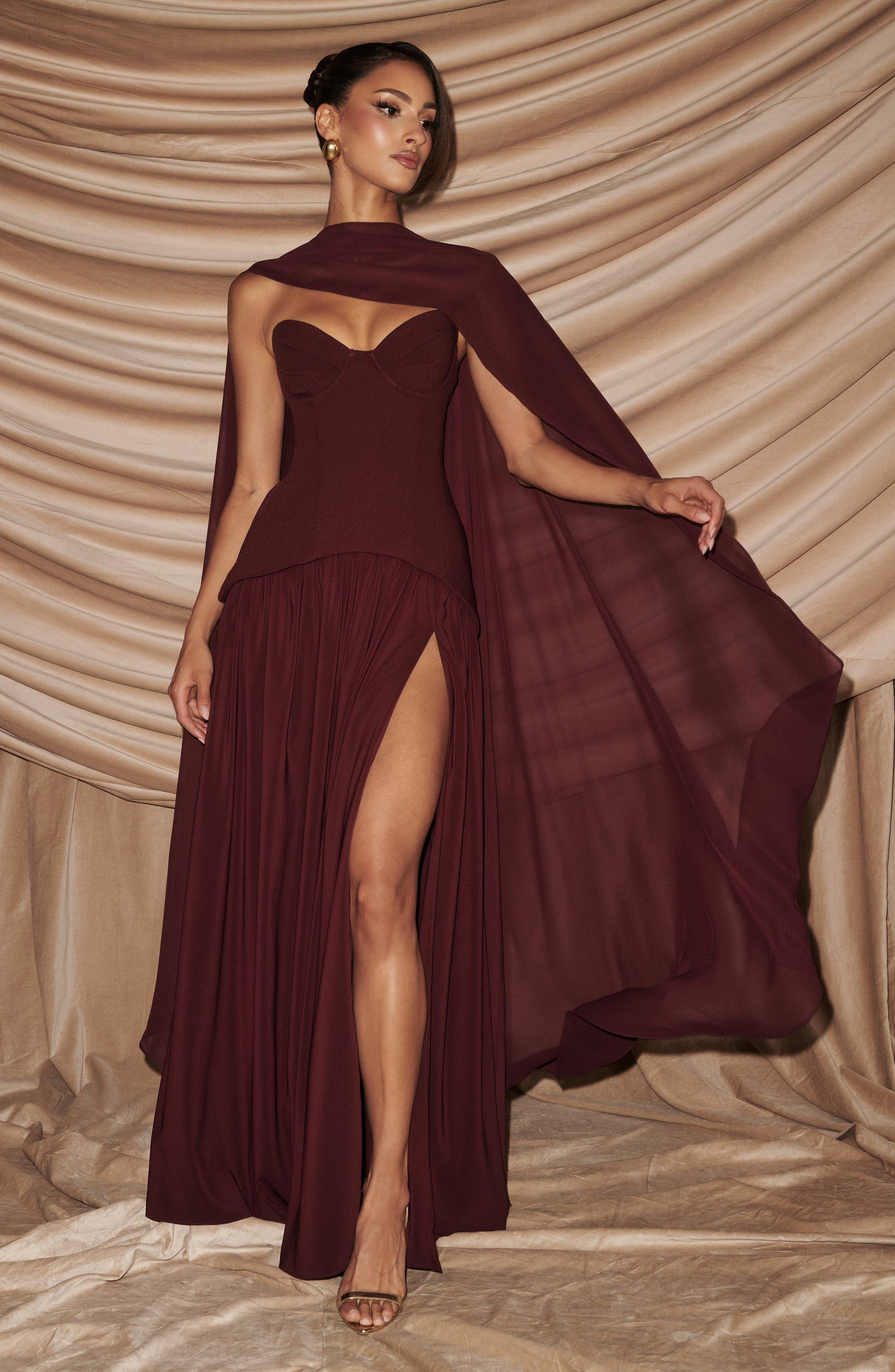 Vietta Maxi Dress Cherry Lacquer