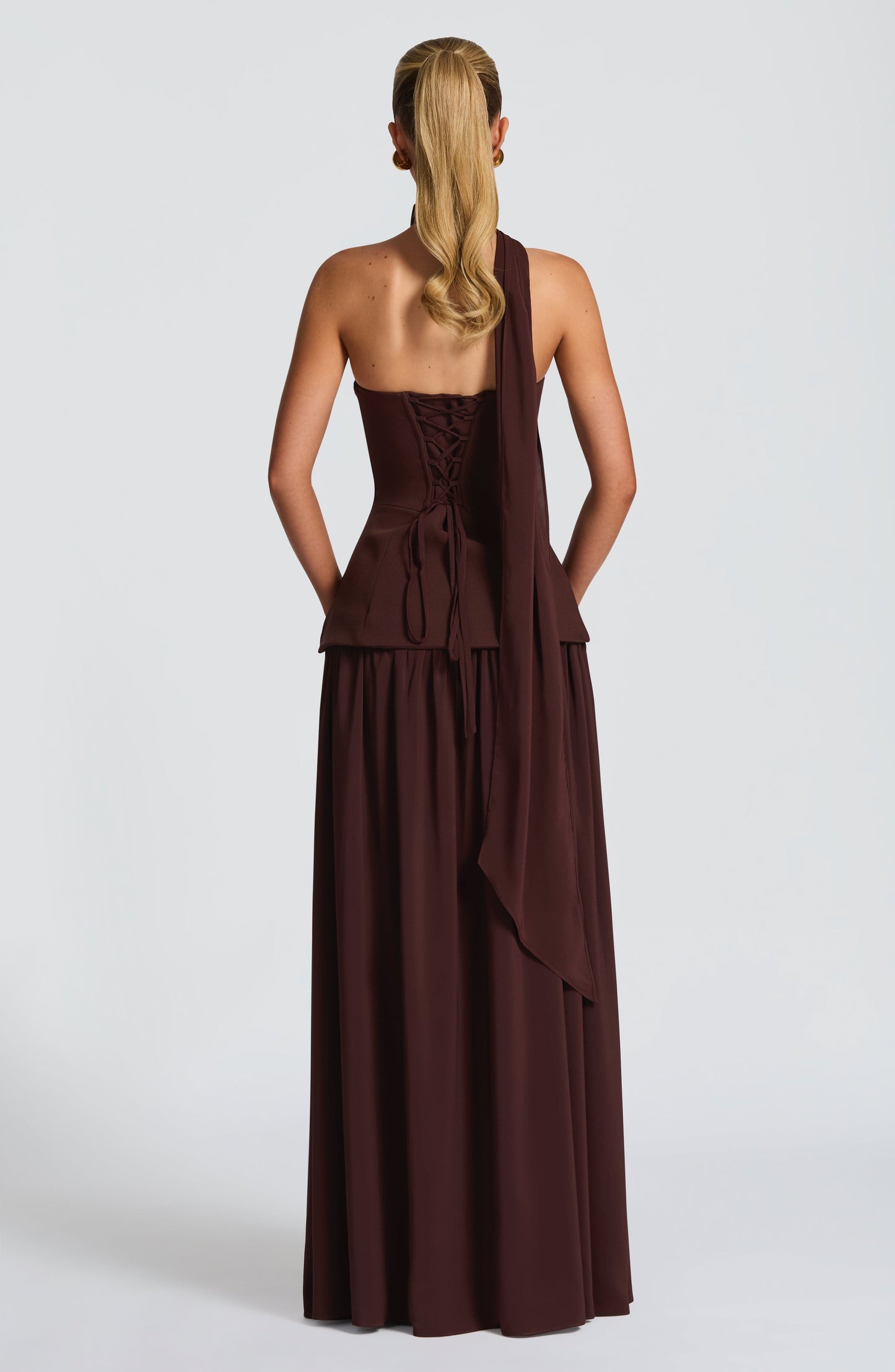 Vietta Maxi Dress Plum Brown
