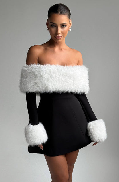 Villanelle Mini Dress Black/White