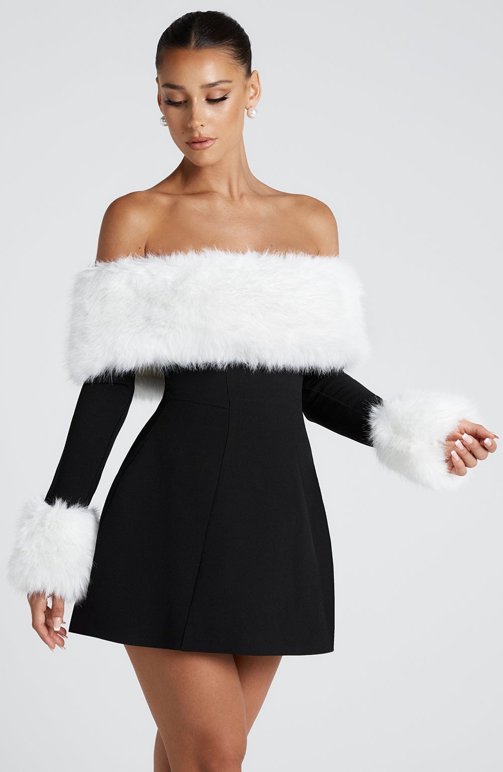 Villanelle Mini Dress Black/White
