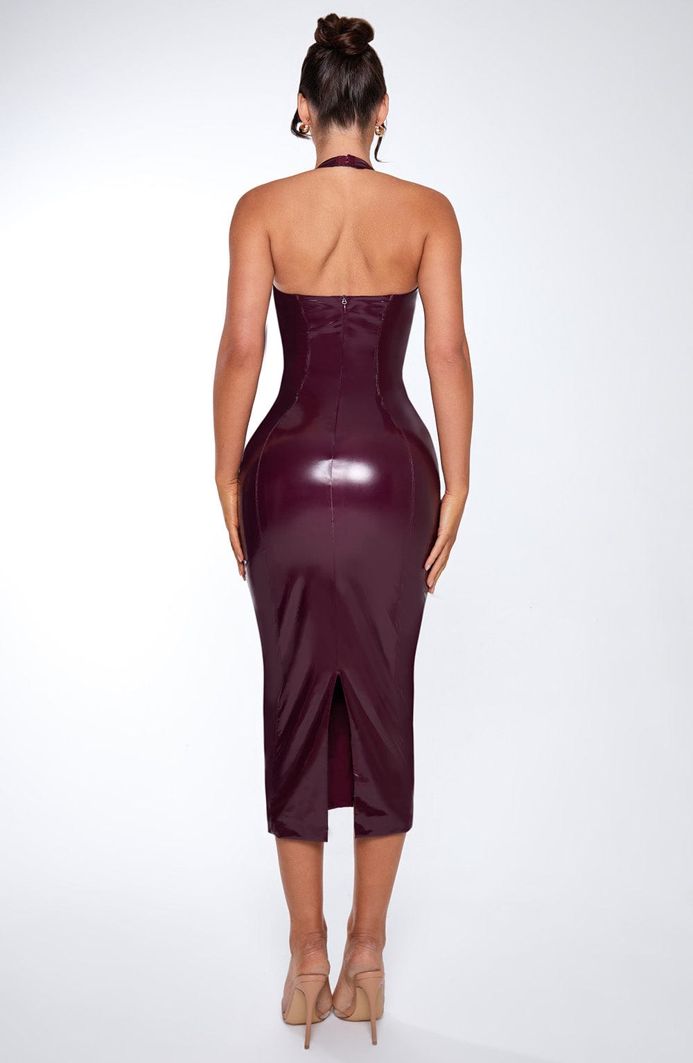 Violette Midi Dress Cherry Lacquer