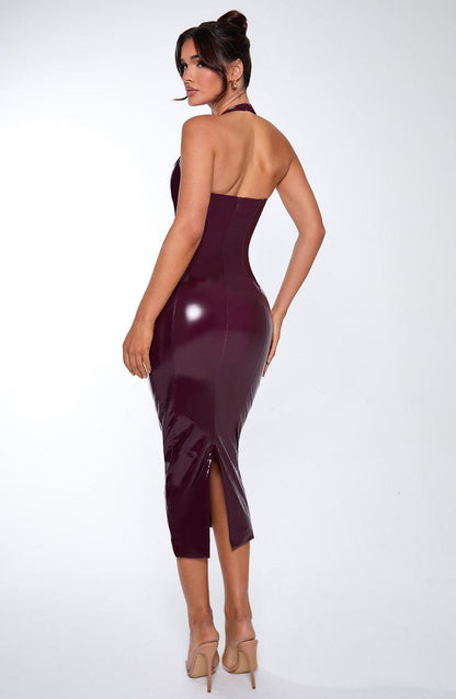 Violette Midi Dress Cherry Lacquer
