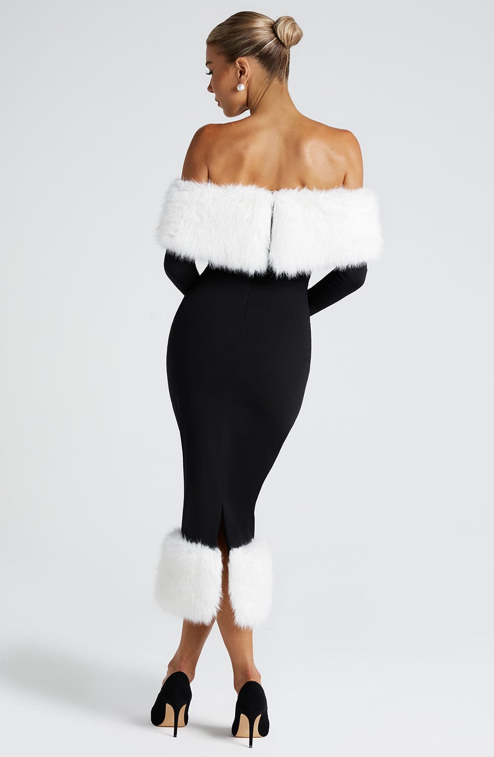 Vittoria Midi Dress Black/White