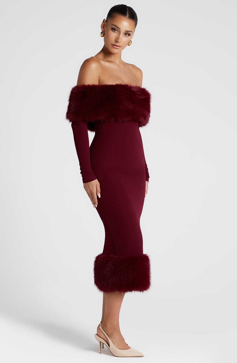 Vittoria Midi Dress Wine