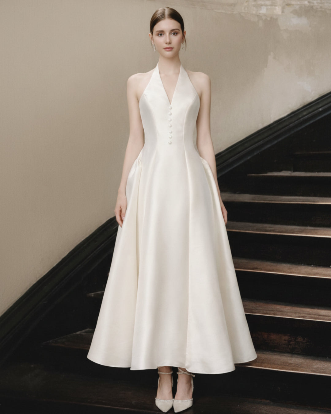 Vivienne Midi Dress Ivory