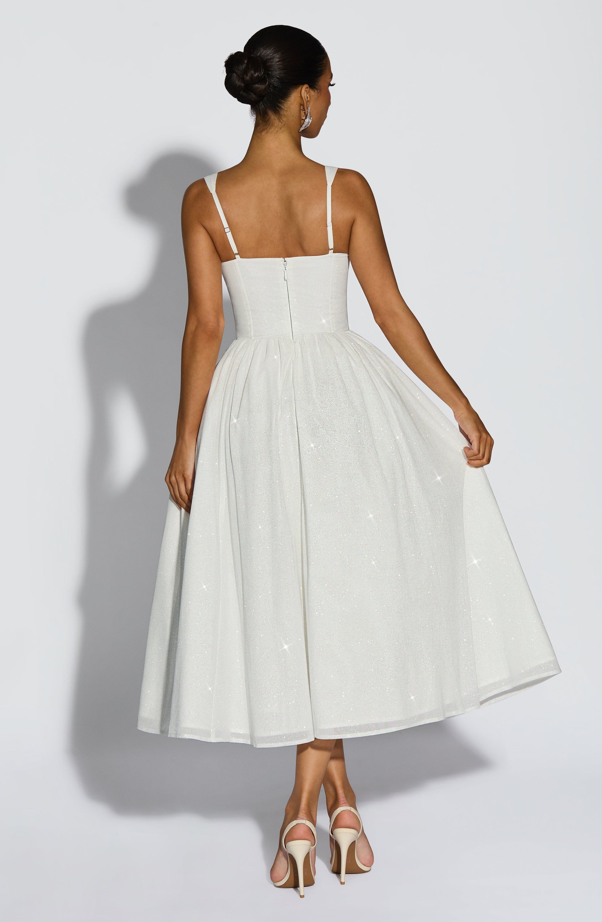 Vivienne Midi Dress Ivory Sparkle
