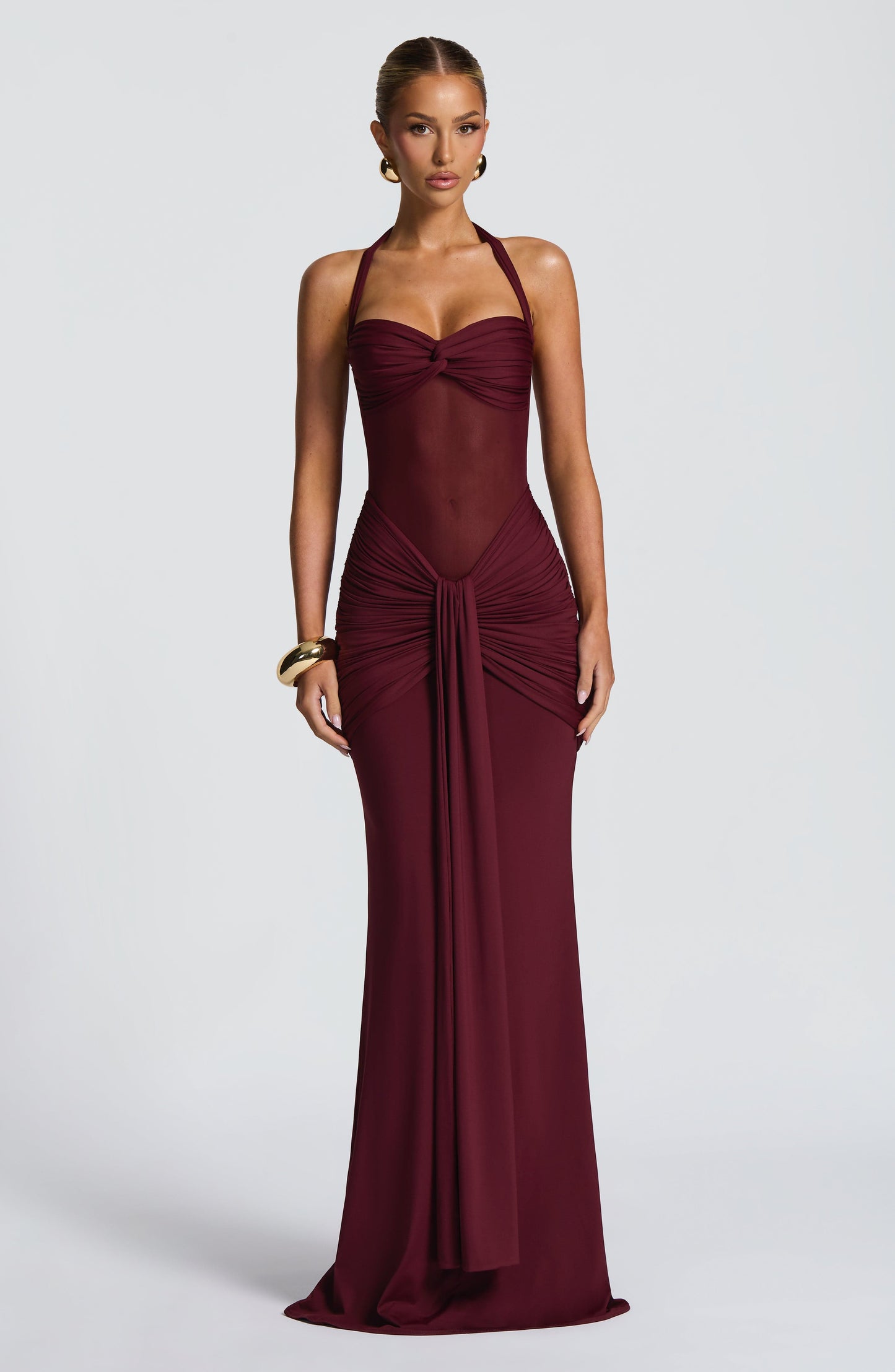 Vixen Maxi Dress Cherry Lacquer