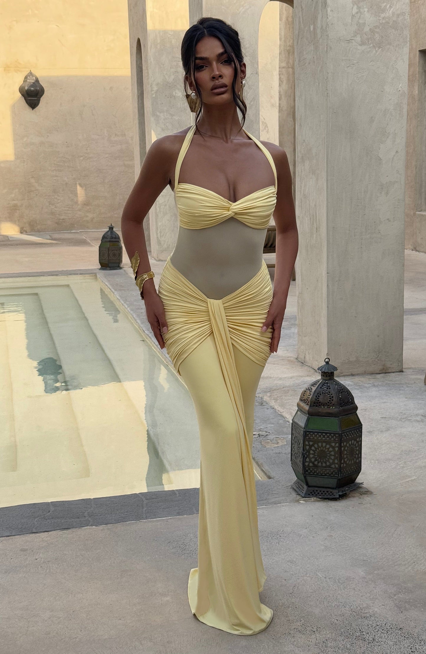 Vixen Maxi Dress Lemon