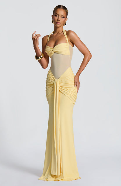 Vixen Maxi Dress Lemon