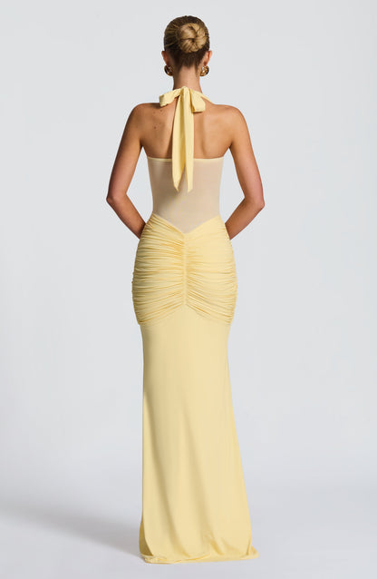 Vixen Maxi Dress Lemon