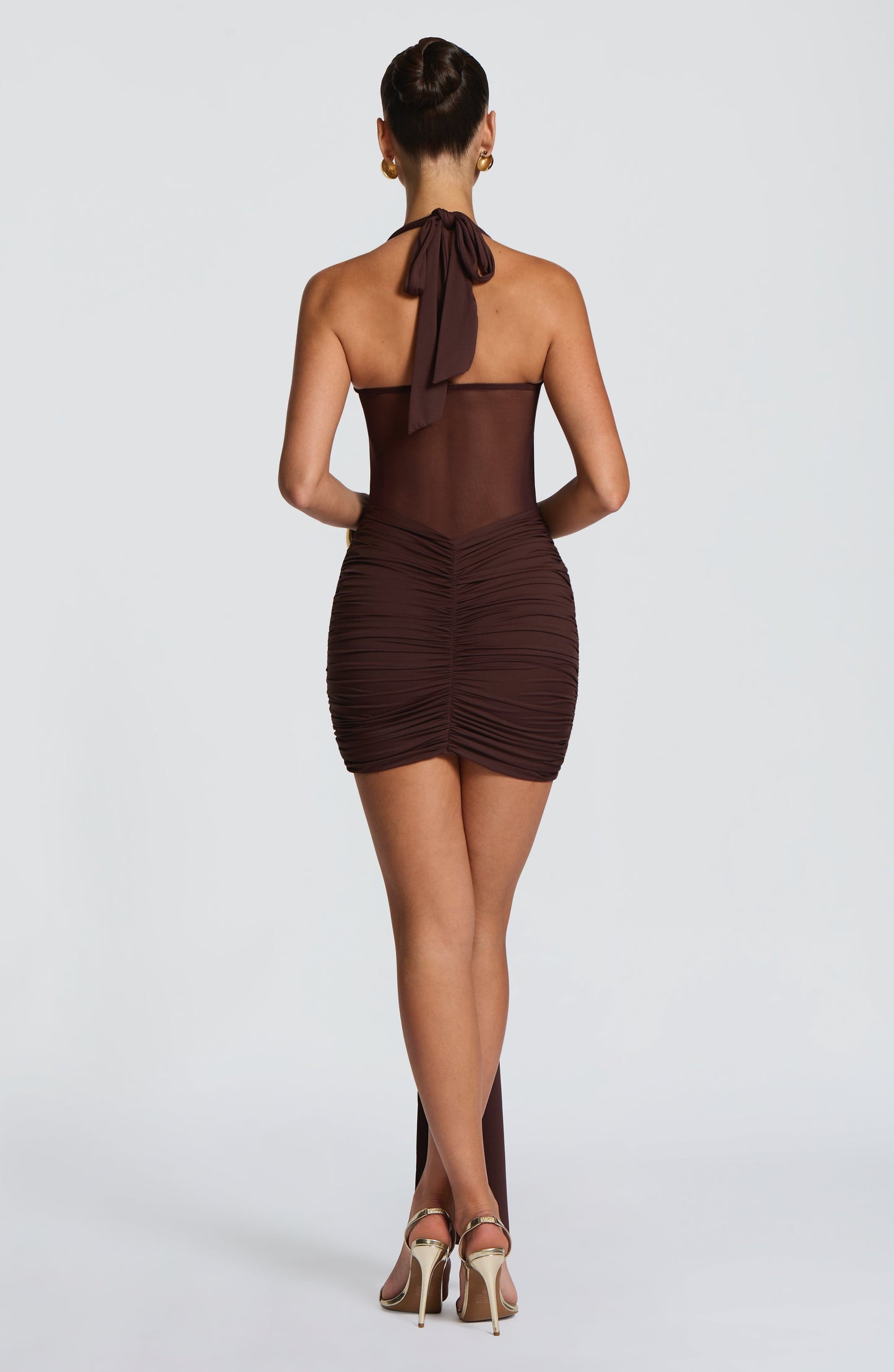Vixen Mini Dress Plum Brown