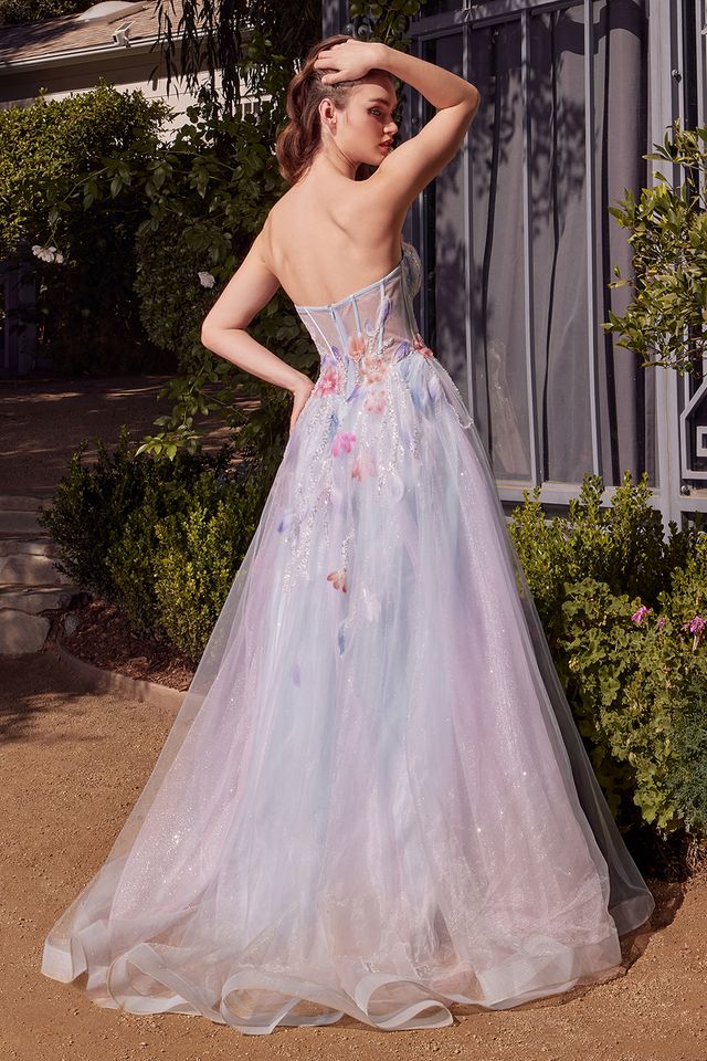 A1383 Watercolor Floral A- Gown Andrea & Leo
