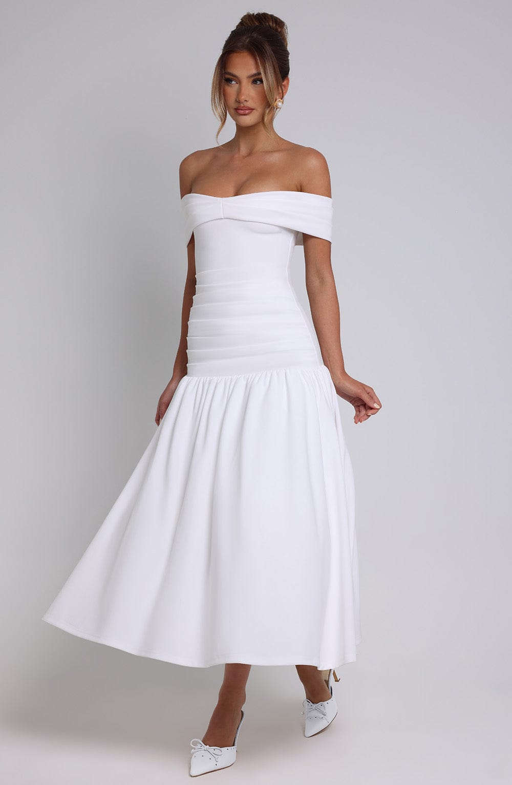 Wilhelmina Midaxi Dress Ivory